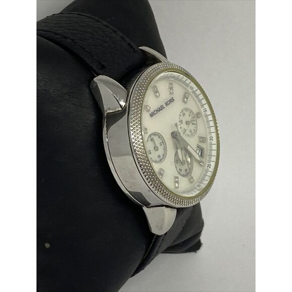 Michael Kors Ritz MK5020 Women's Black Leather Analog Dial Quartz Watch EY118 - Picture 5 of 12